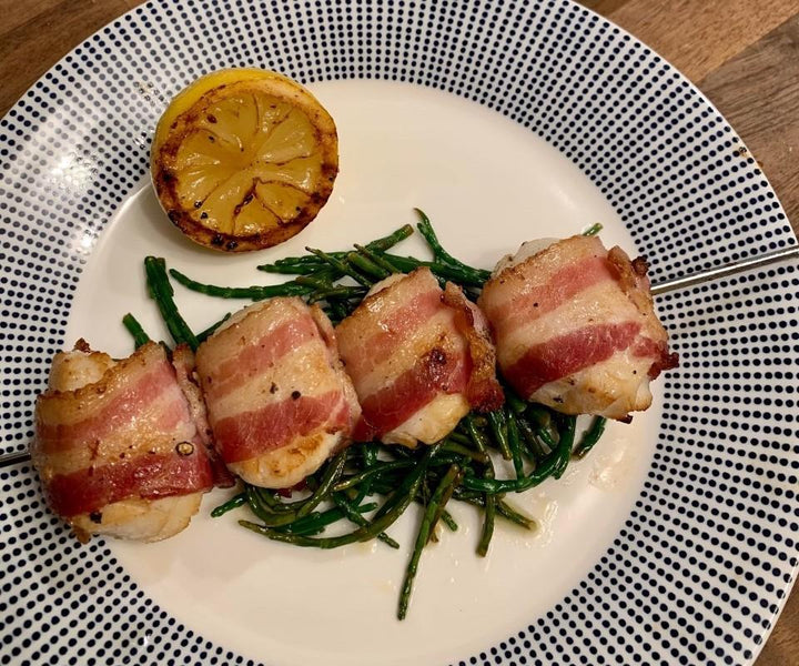 From our pantry to yours: Bacon wrapped scallops with spicy mayo