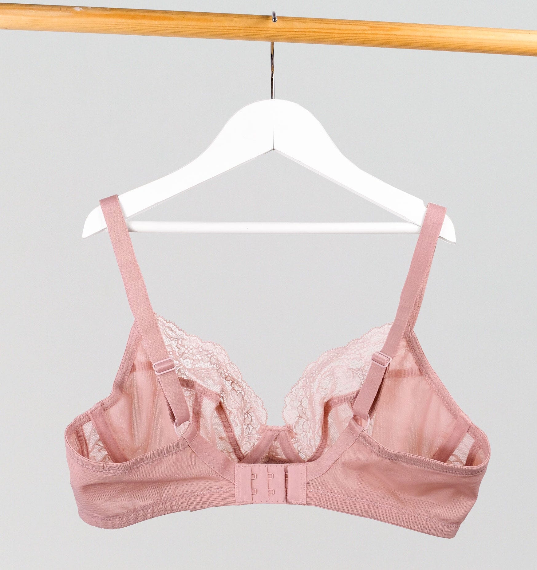 D+ lace plunge bra [Vintage Rose] – The Pantry Underwear
