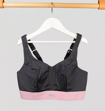High impact non padded wired sports bra [Charcoal] Bras Panache 