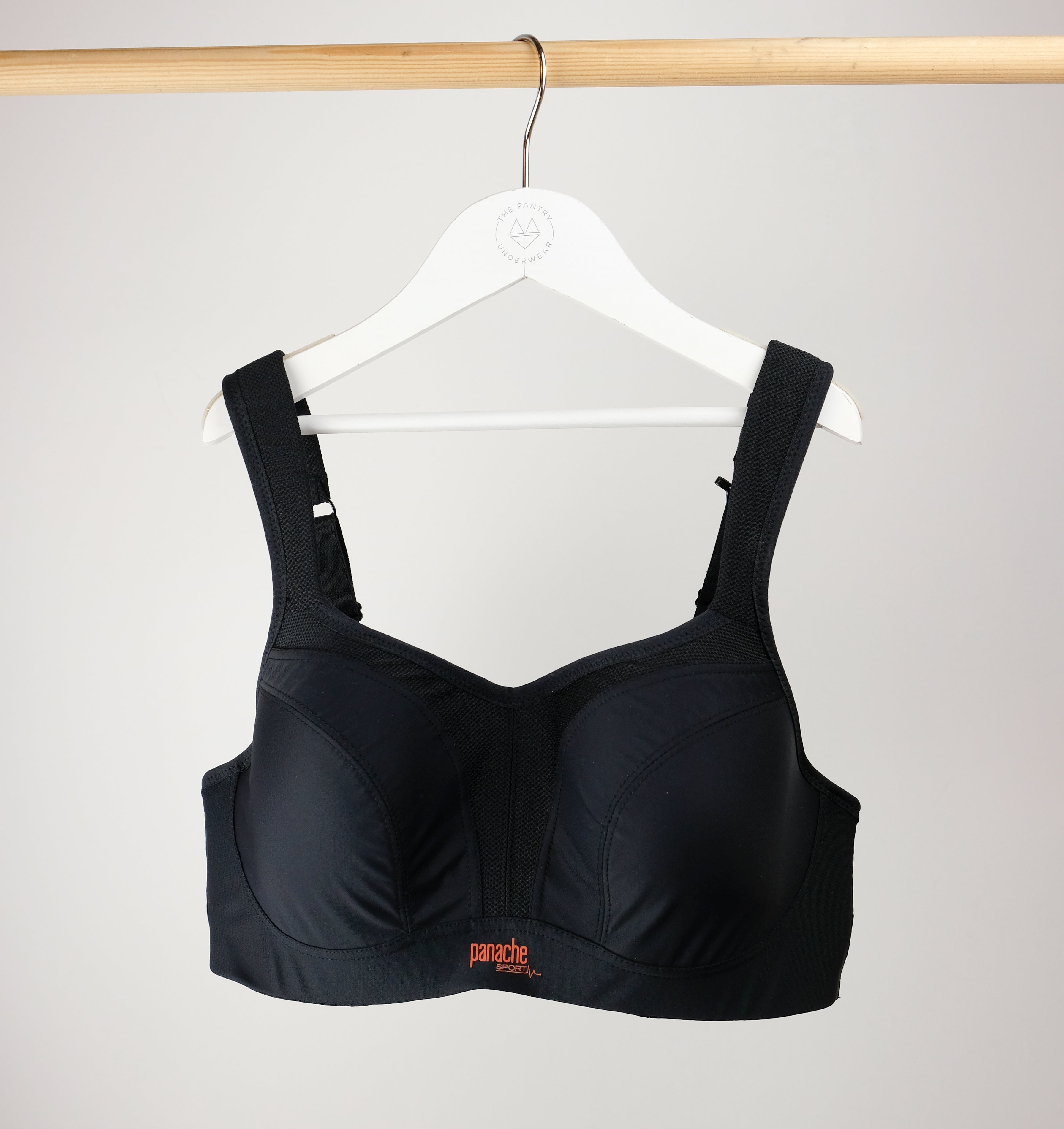 Panache Sport Black Sports Bra 34HH  Black sports bra, Bra styles, Sports  bra