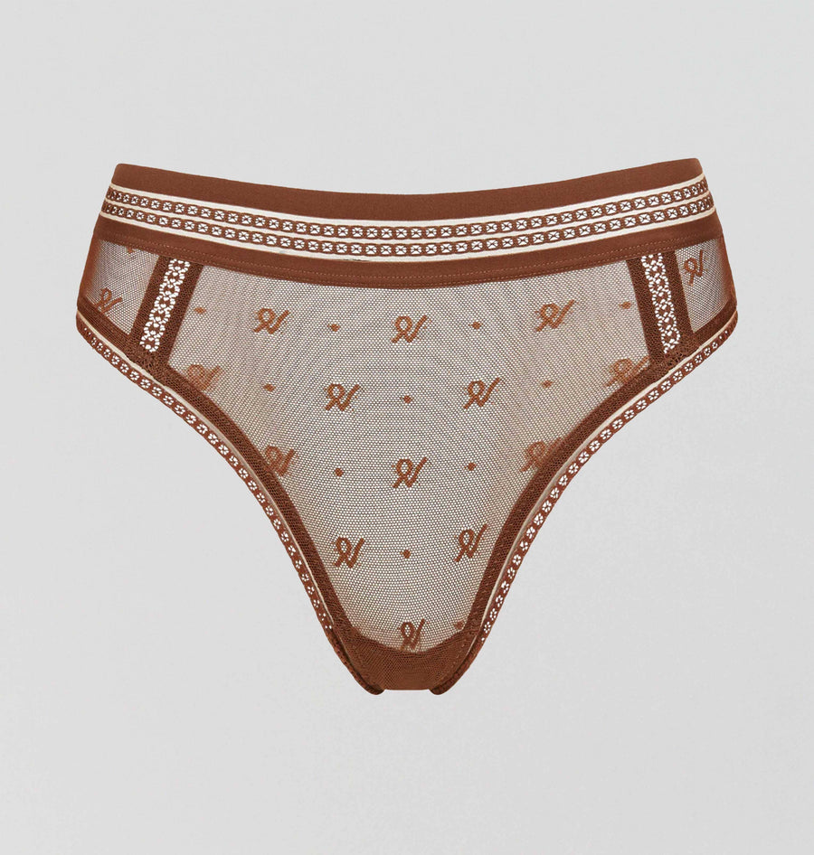 Abstract mesh deep brazilian [Cacao] Bottoms Nudea 