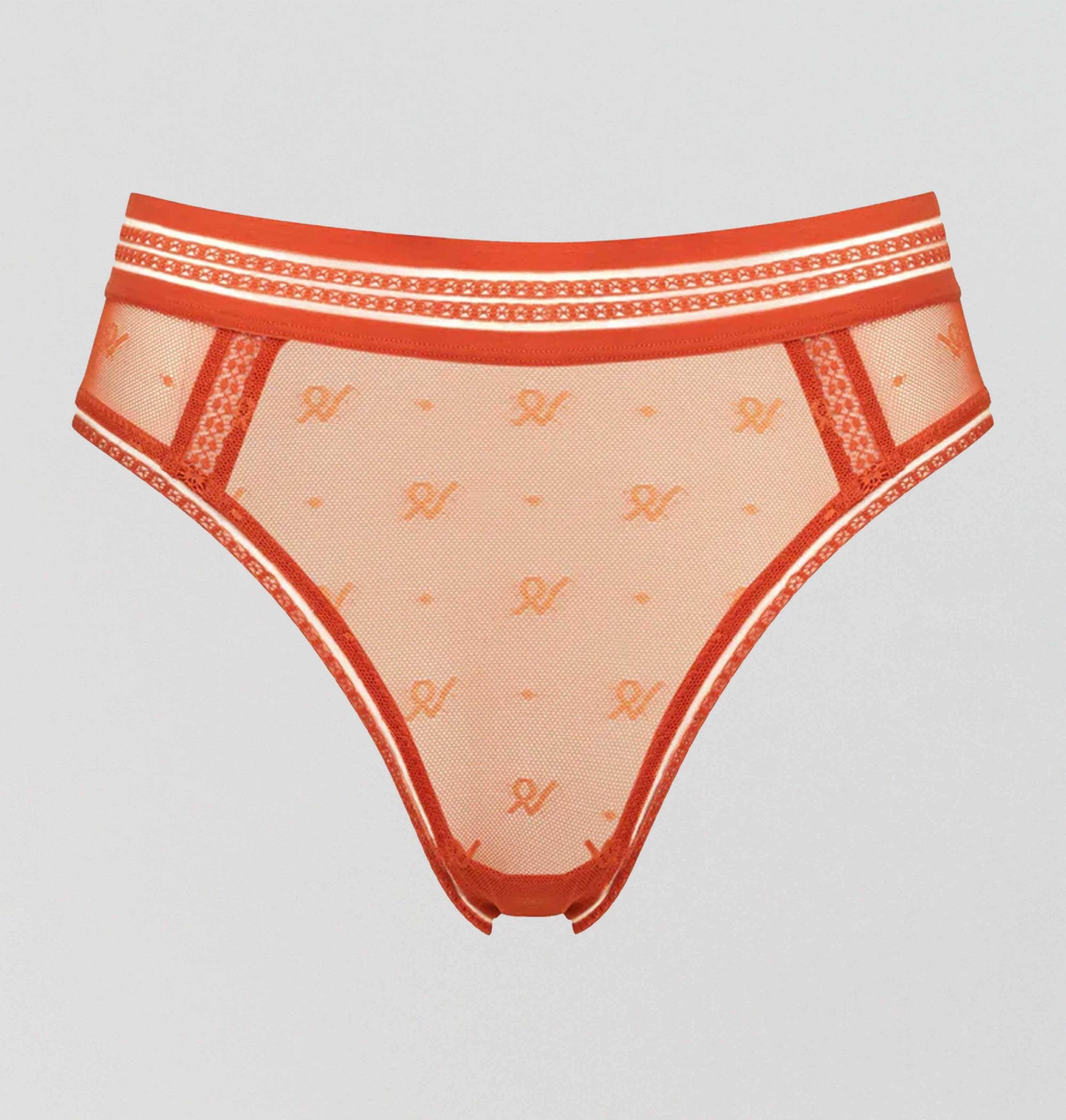 Abstract mesh deep brazilian [Papaya] Bottoms Nudea 