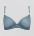 Abstract mesh non wired bralette [Denim] Bras Nudea 