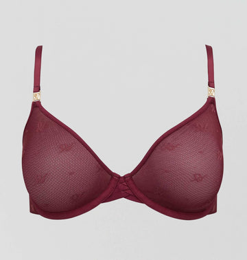 Abstract mesh plunge [Garnet] Bras Nudea 