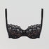 Abstract petal lace balconette [Black] Bras Panache 30D 