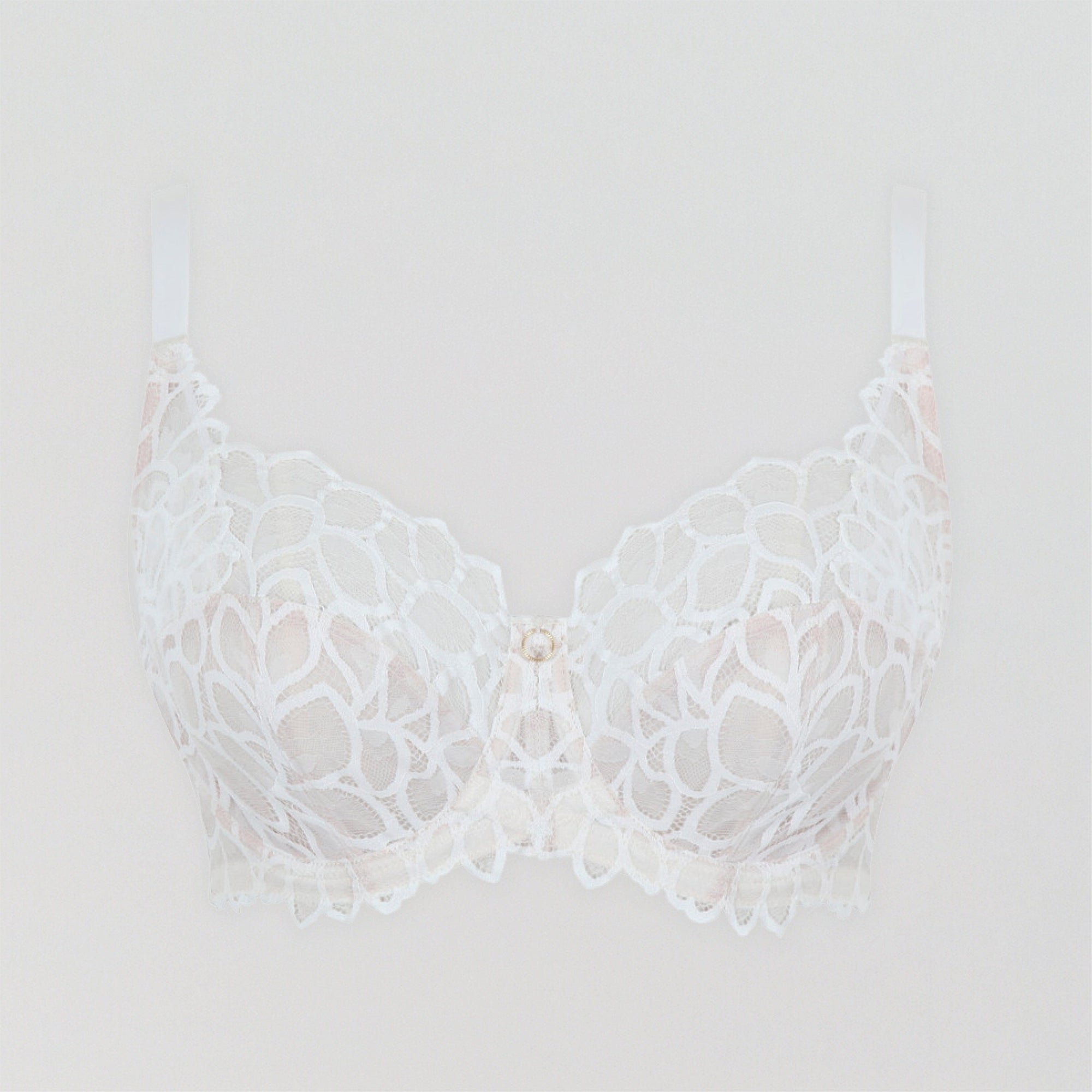 Abstract petal lace full cup [Ivory] Bras Panache 30D 