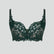 Abstract petal lace full cup bra [Forest green] Bras Panache 