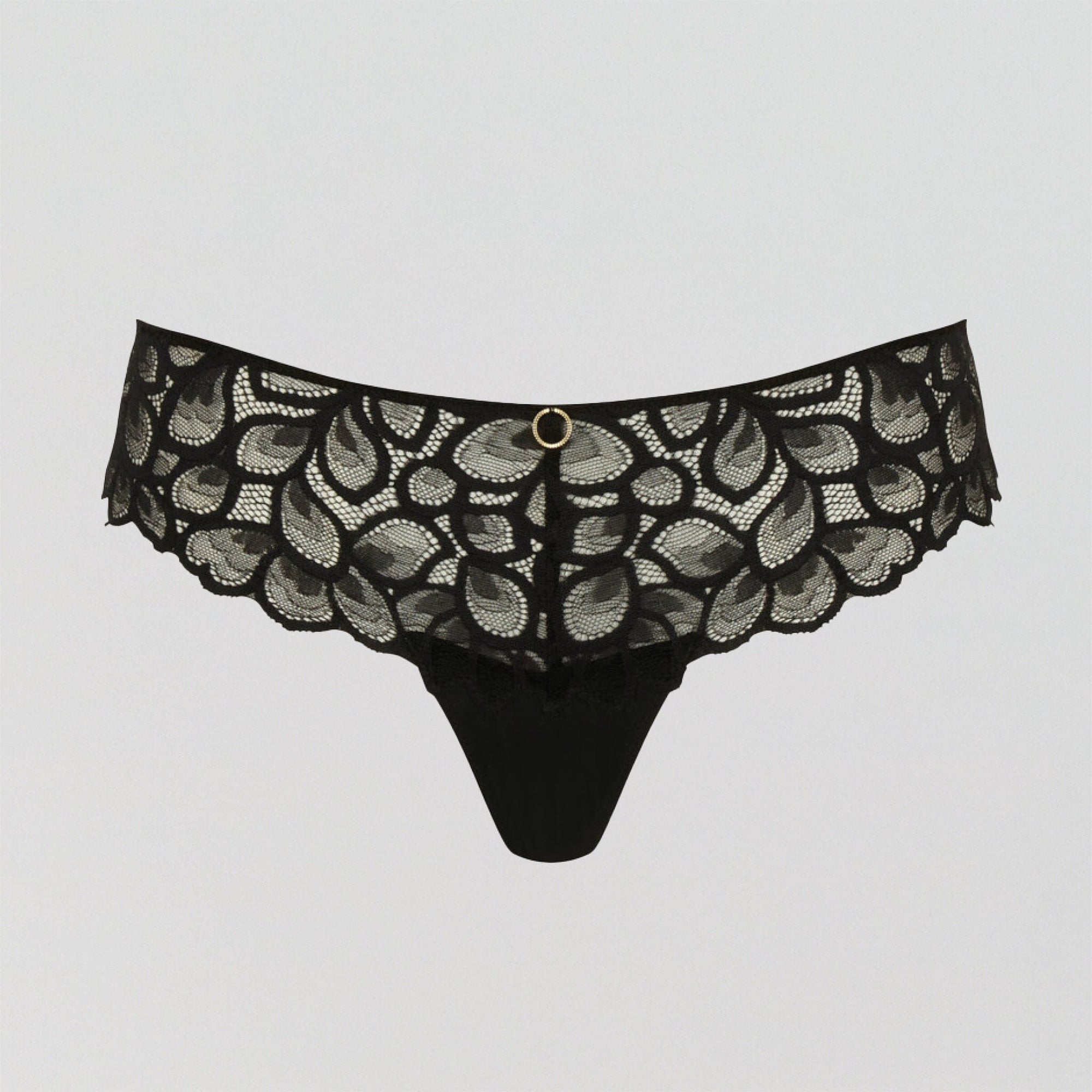 Abstract petal lace thong [Black] Bottoms Panache 8 