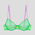 Apple green mesh & lilac balconette bra Bras Dora Larsen 