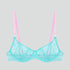 Aquamarine lace & powder pink demi balconette bra Bras Dora Larsen 32B 