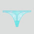 Aquamarine lace & powder pink thong Bottoms Dora Larsen XS (8) 