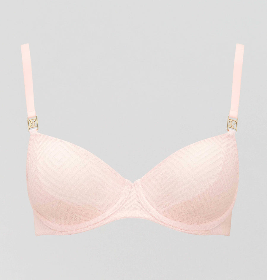 Aztec lace balconette bra [Blush] Bras Nudea 