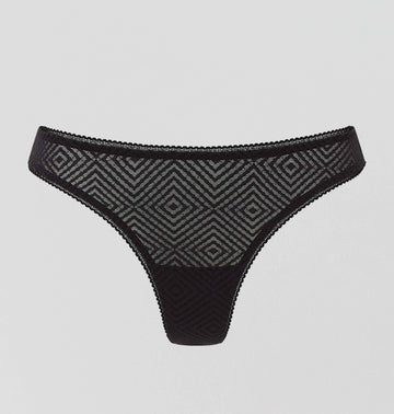 Aztec lace thong [Black] Bottoms Nudea 