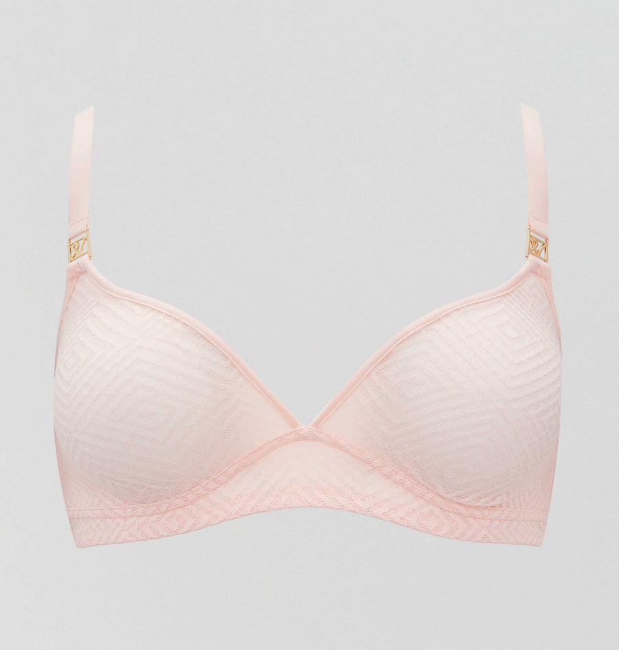 Aztec lace non wired bralette [Blush] Bras Nudea 