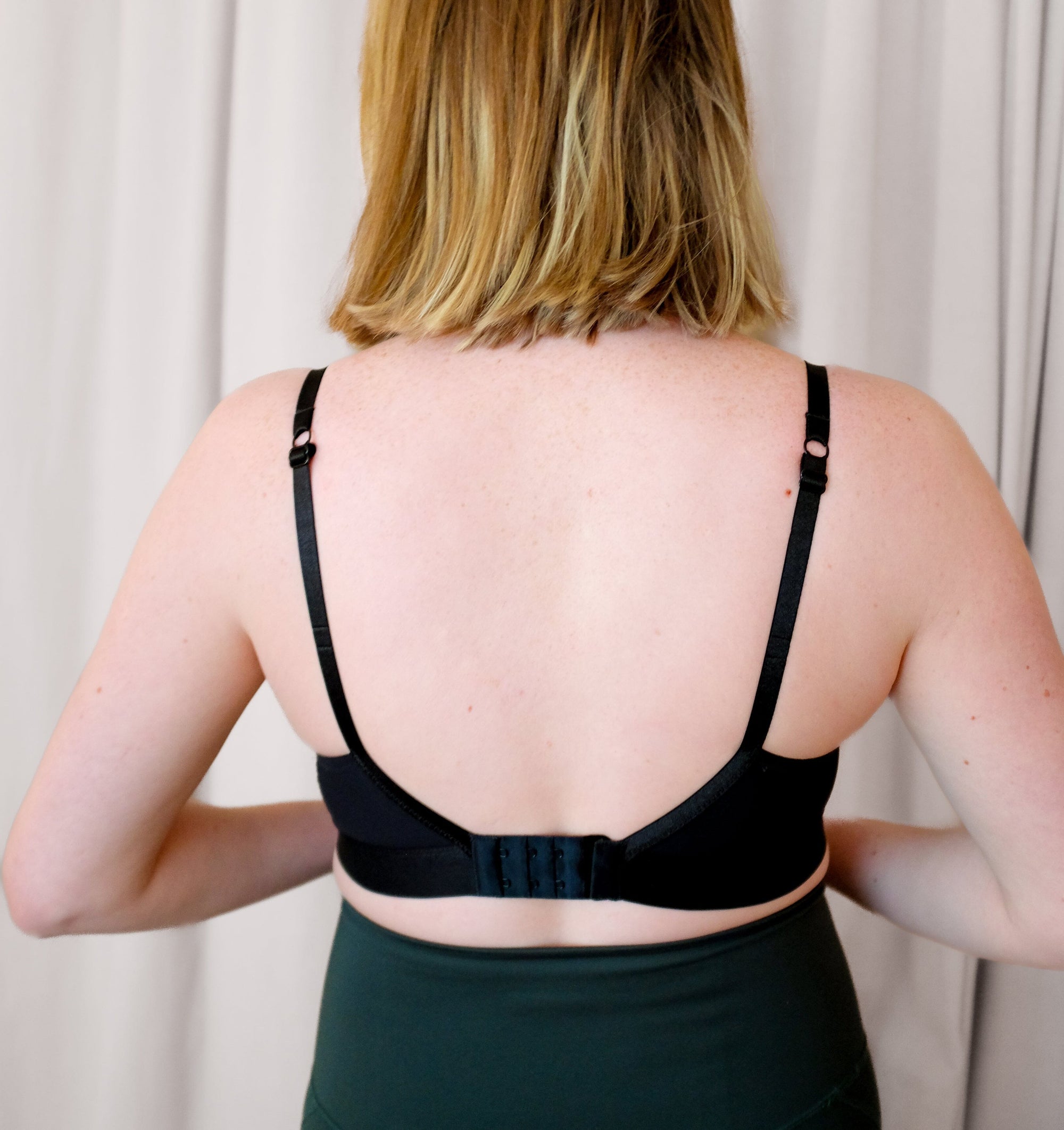 Lace trim nursing bra [Black] Maternity Six 