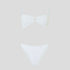 Bandeau pearl ring detail bikini set [White Crinkle] Swim Hunza G 
