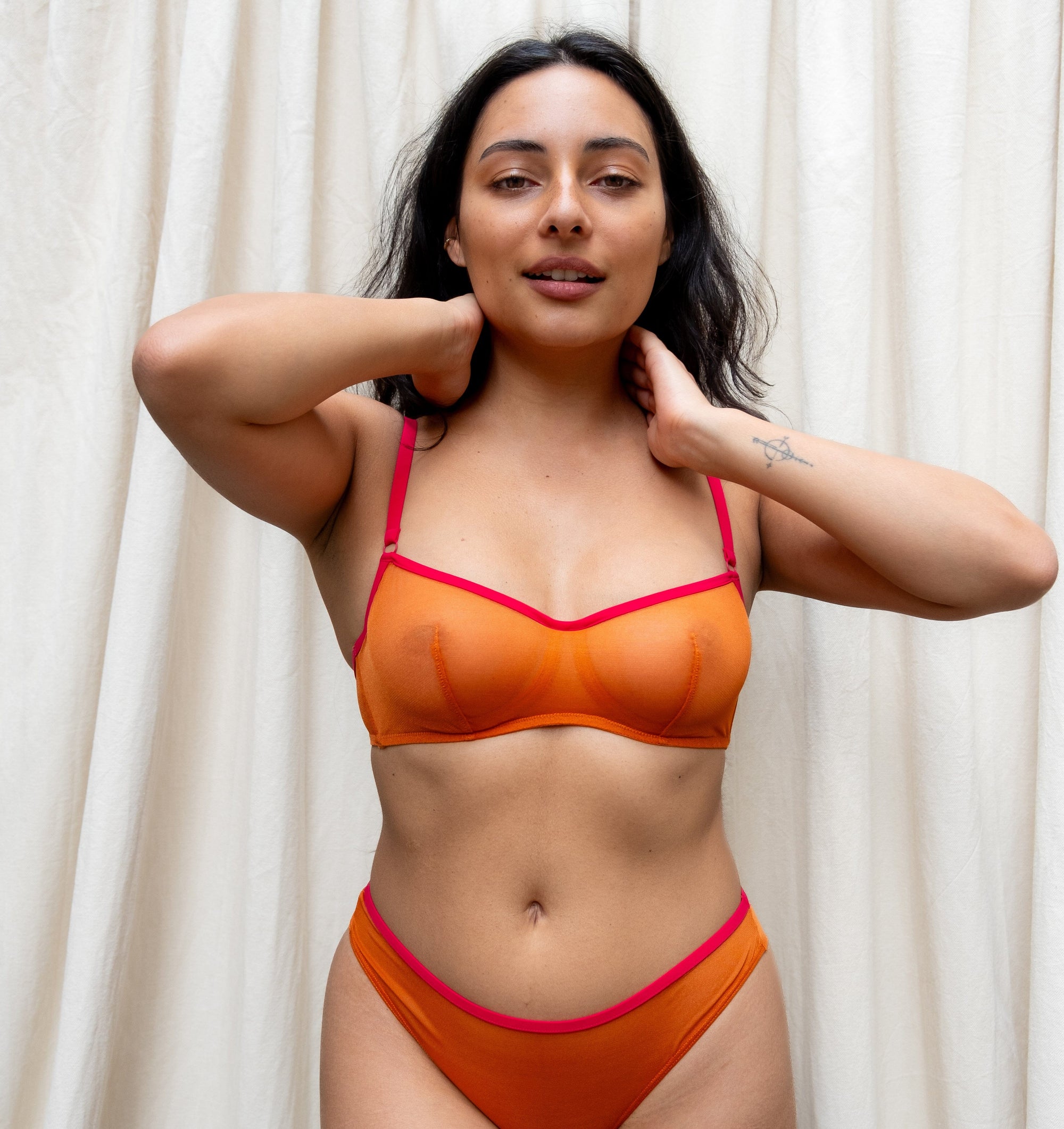 Mesh underwired bandeau [Mandarin] Bras Simone 