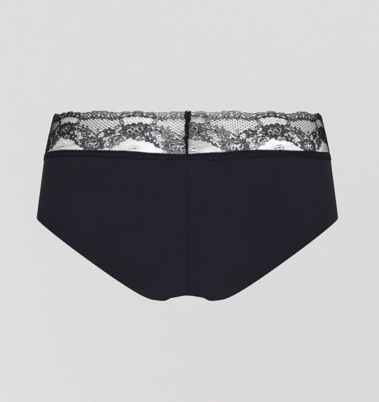 Microfibre lace trim knicker [Black] Maternity Six 