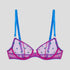 Blue heart & pink mesh underwired bra Bras Dora Larsen 