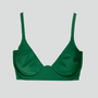 Body contour underwired longline bralette [Forest Green]