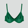 Body contour underwired plunge bra [Forest Green]