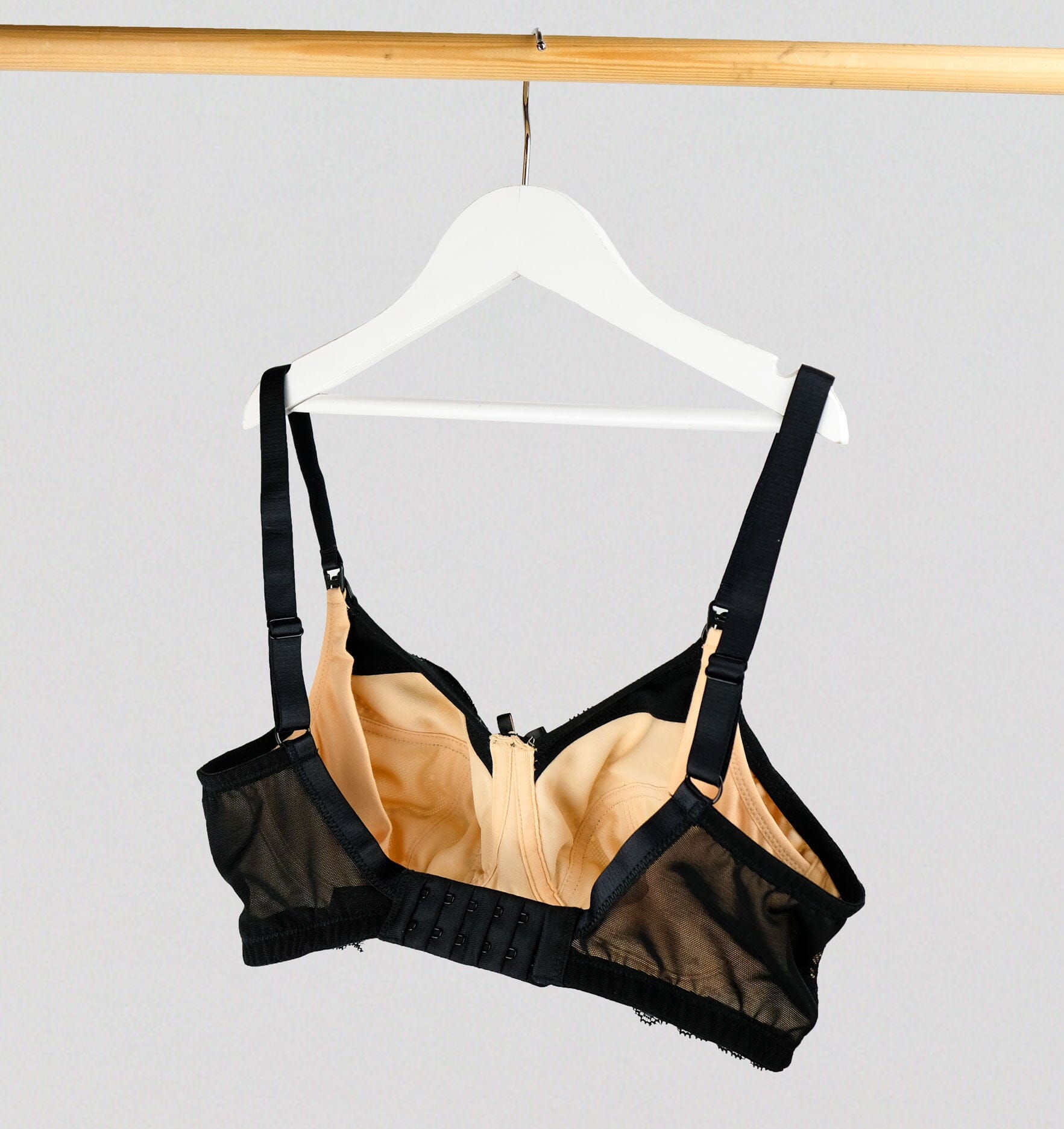 Black and cream lace nursing bra Maternity Panache 