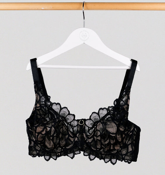 Scalloped lace balconette [Black] – The Pantry Underwear