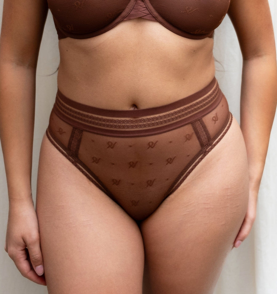 Abstract mesh deep brazilian [Cacao] Bottoms Nudea 