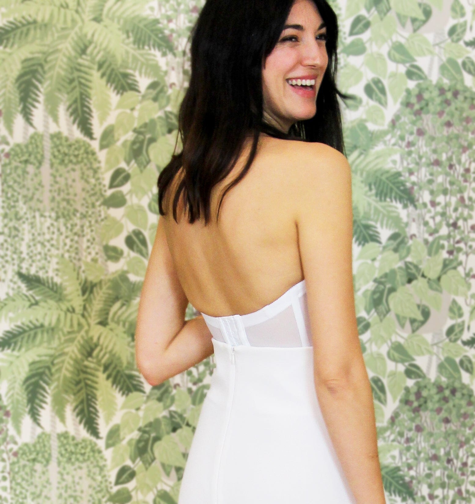 Smooth lower back bustier [White] Bridal Dominique 