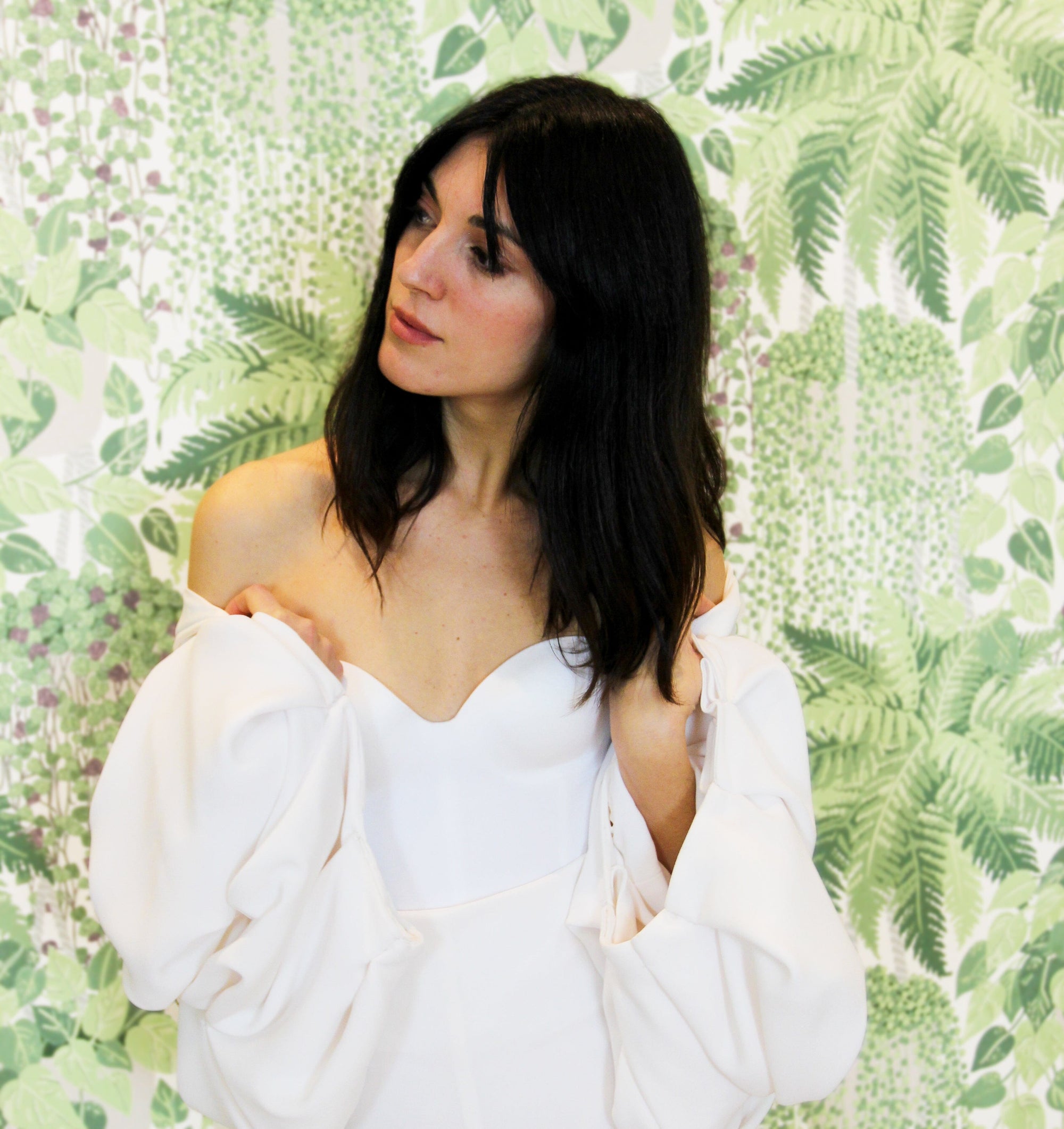 Smooth lower back bustier [White] Bridal Dominique 