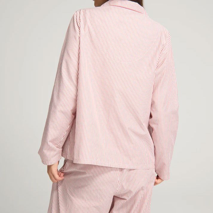 Classic stripe long cotton pyjama set [Cranberry] Sleep Nudea 