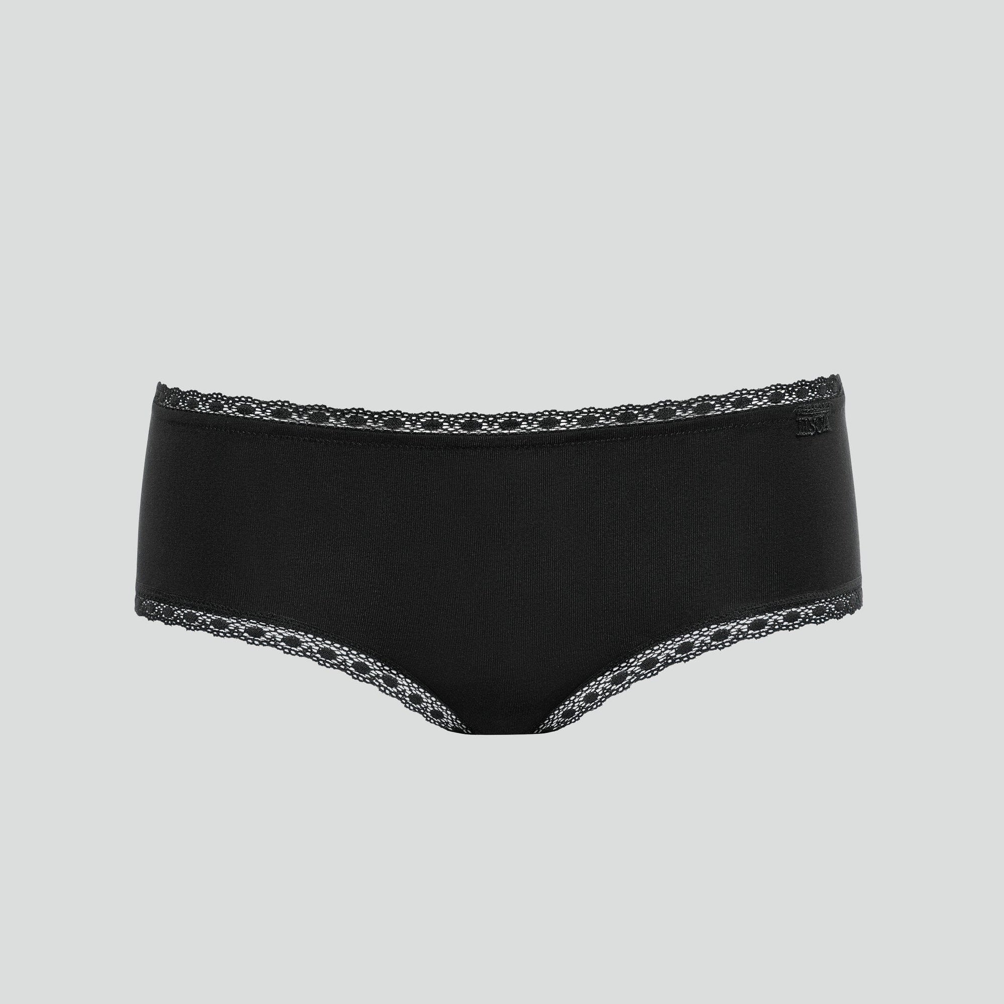 Cotton everyday hipster knicker [Black] Lisca 