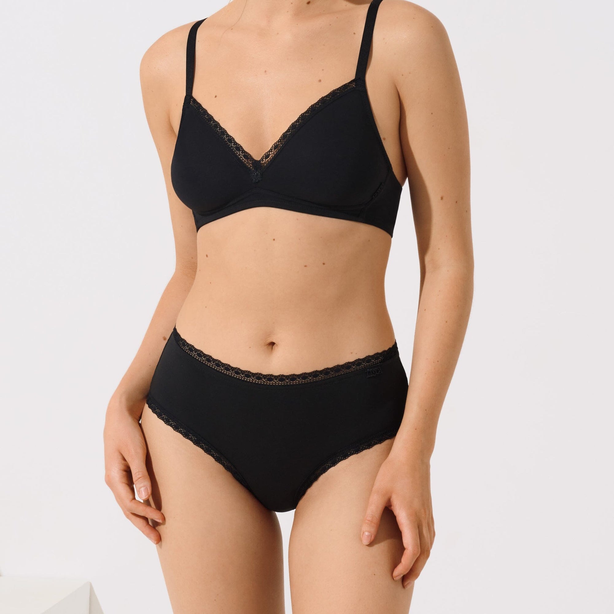 Cotton everyday hipster knicker [Black] Lisca 