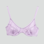 Cotton contour underwired plunge bra [Lilac]