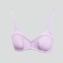 Cotton contour wire-free lined bralette [Lilac]