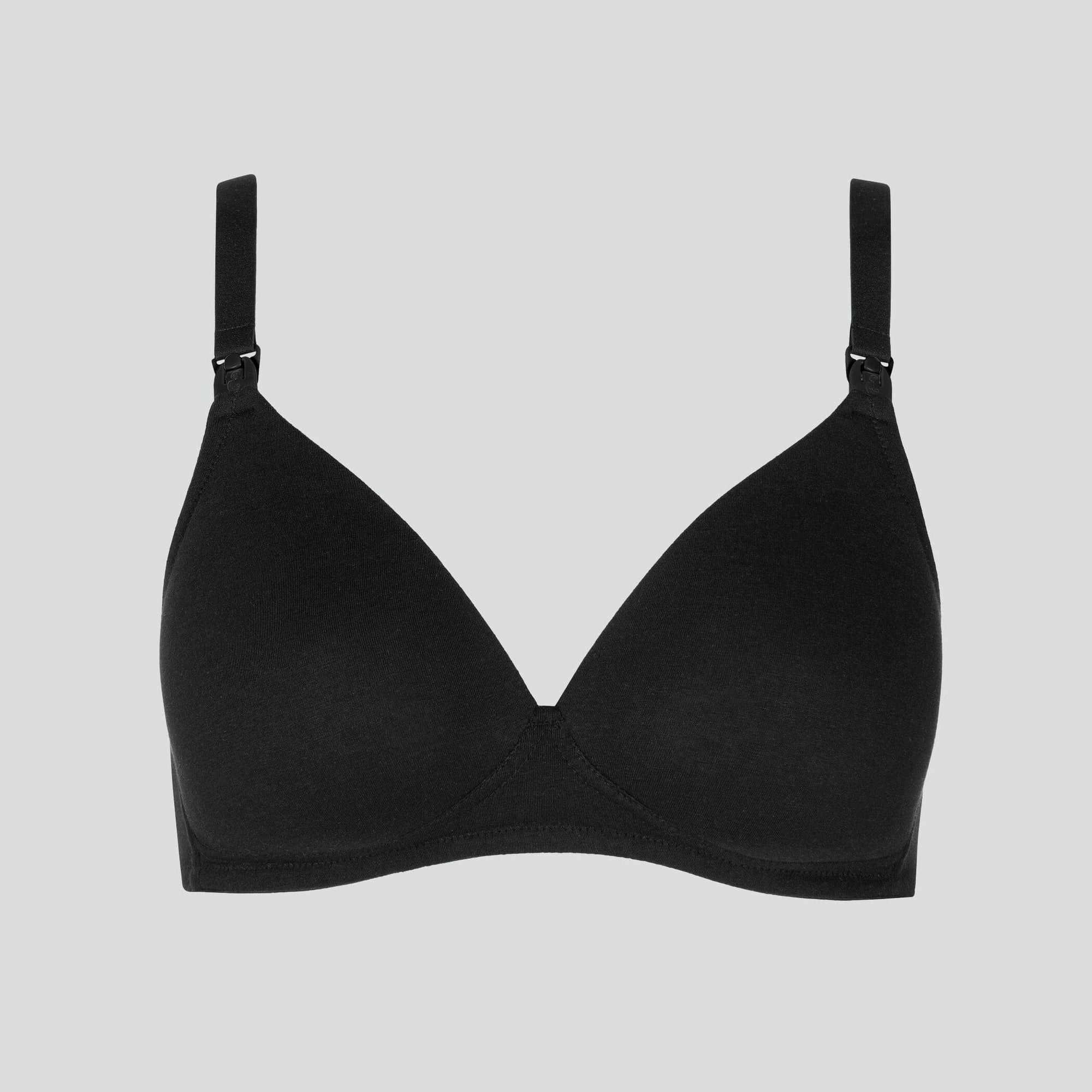 Cotton wire-free padded nursing bra [Black] Lisca 