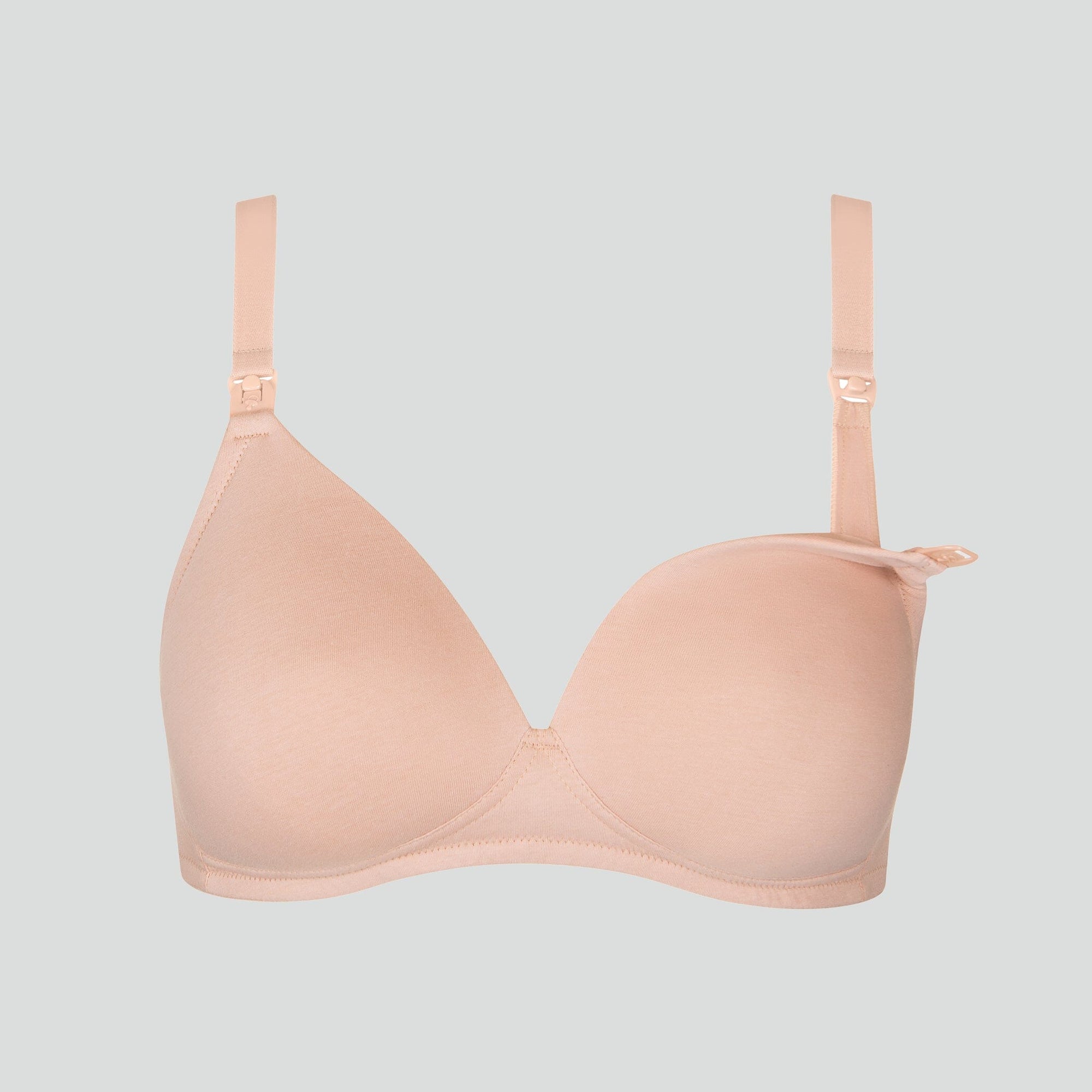 Cotton wire-free padded nursing bra [Peach] Lisca 