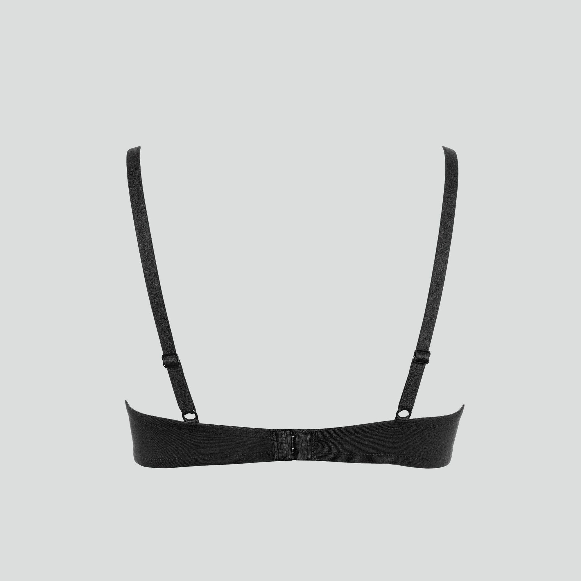 Cotton wire-free padded t-shirt bra [Black] Lisca 
