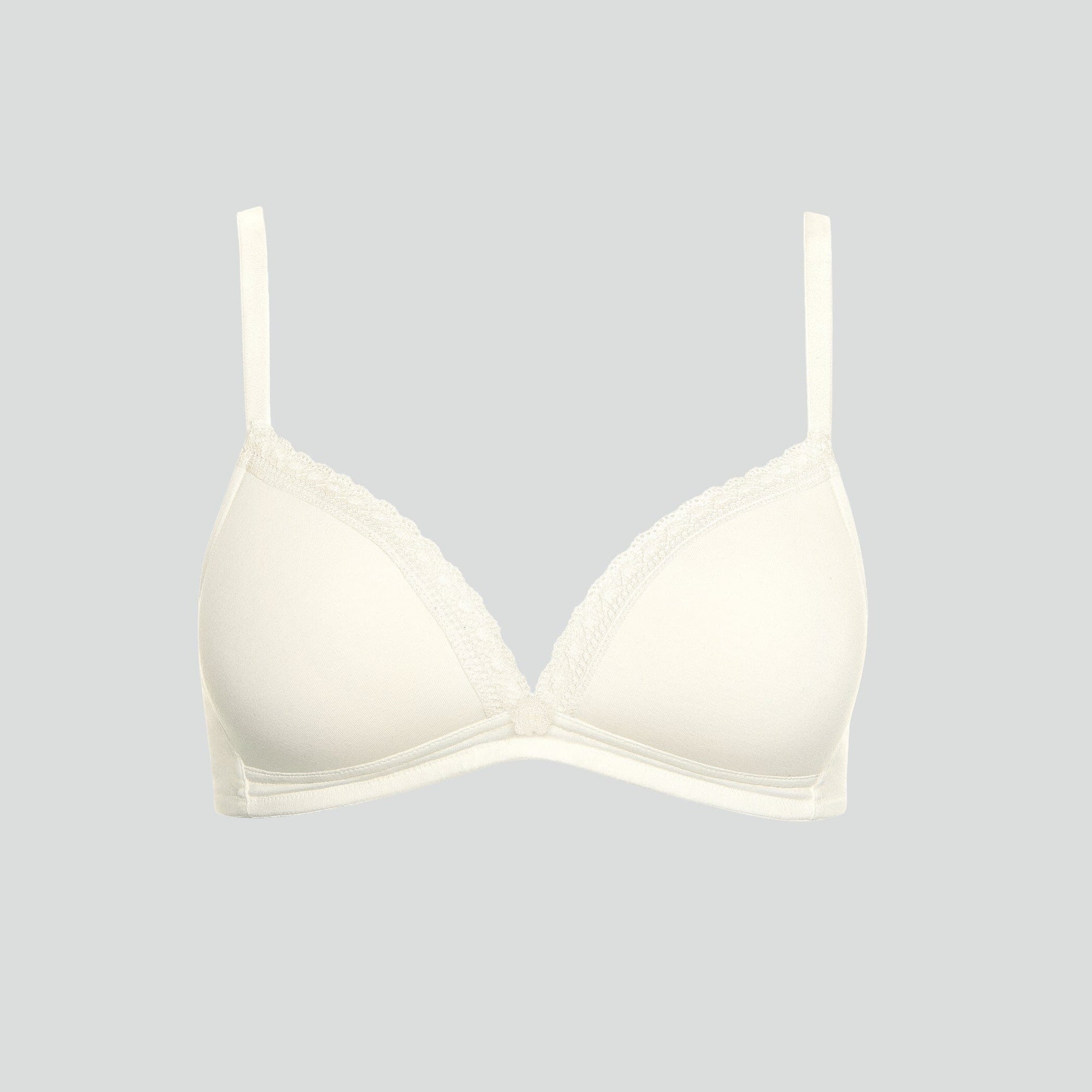 Cotton wire-free padded t-shirt bra [Cream] Lisca 