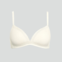 Cotton wire-free padded t-shirt bra [Cream]
