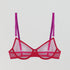 Cranberry mesh & magenta balconette bra Bras Dora Larsen 
