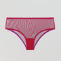 Cranberry mesh & magenta high waist knicker Bottoms Dora Larsen 