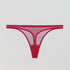Cranberry mesh & magenta thong Dora Larsen 