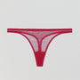 Cranberry mesh & magenta thong Dora Larsen 