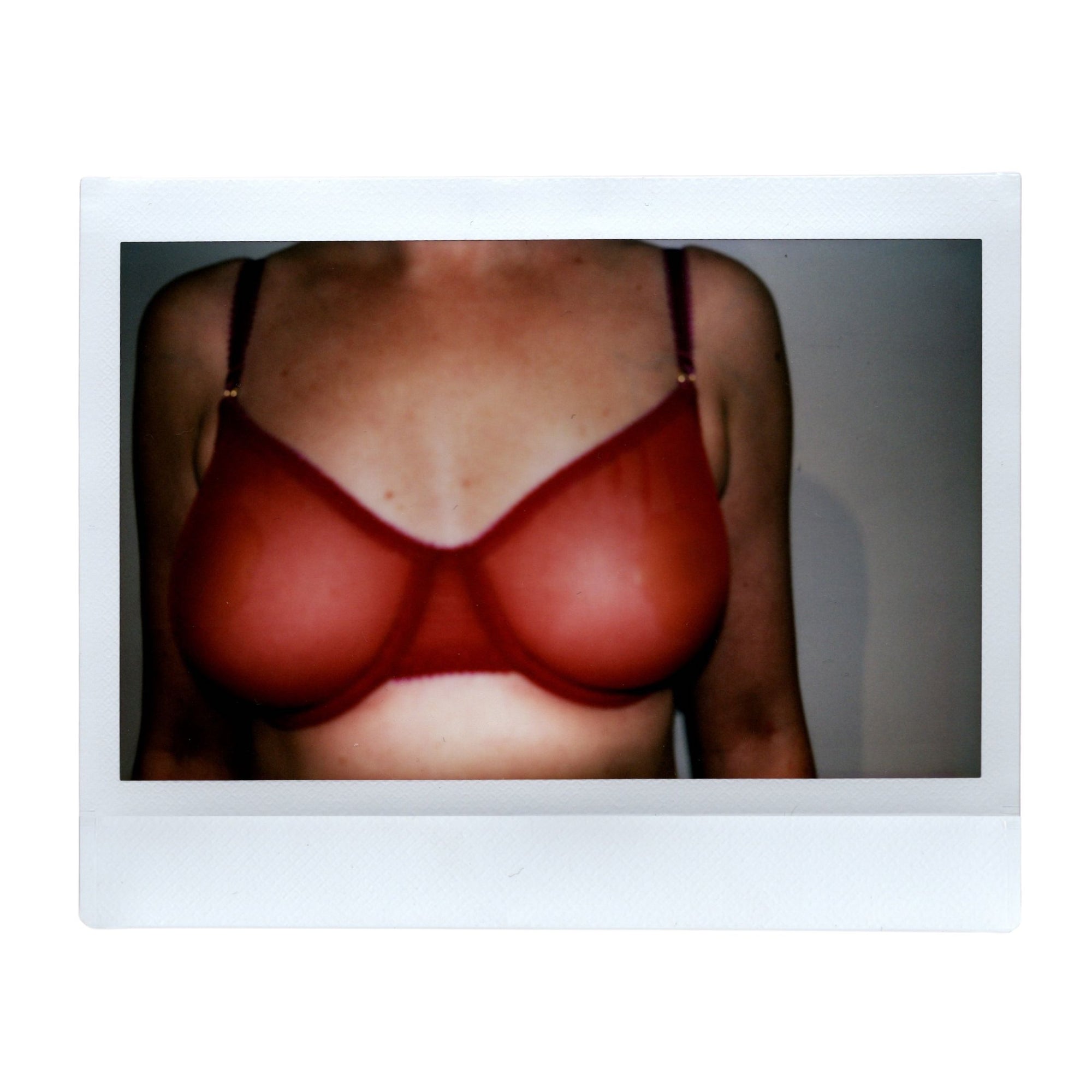 Cranberry mesh & magenta balconette bra Bras Dora Larsen 