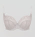 Houndstooth & floral lace balconette [Silver] Bras Panache 