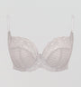 Houndstooth & floral lace balconette [Silver] Bras Panache 