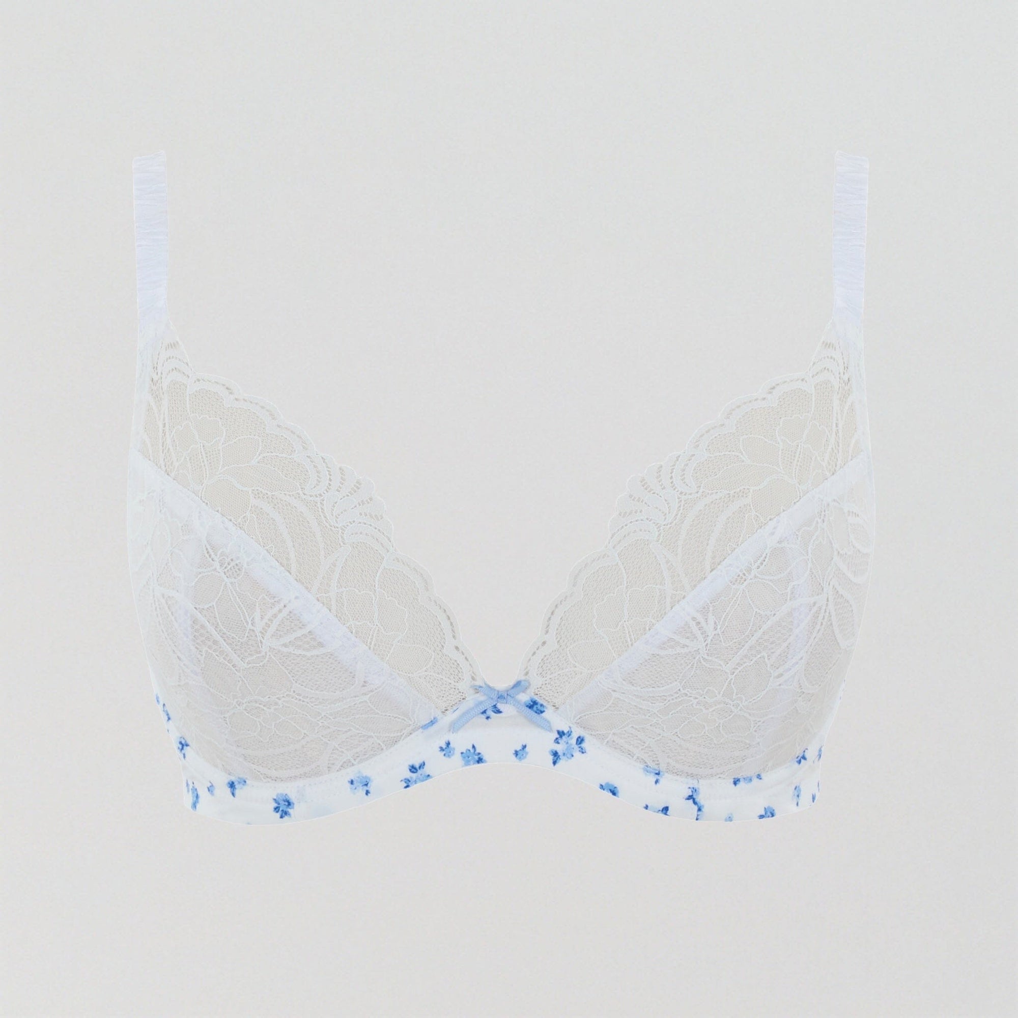 D+ lace high apex plunge [Vintage floral] Bras Panache 