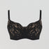 D+ wire free cotton & lace nursing bra [Black/Latte] Maternity Panache 32D 