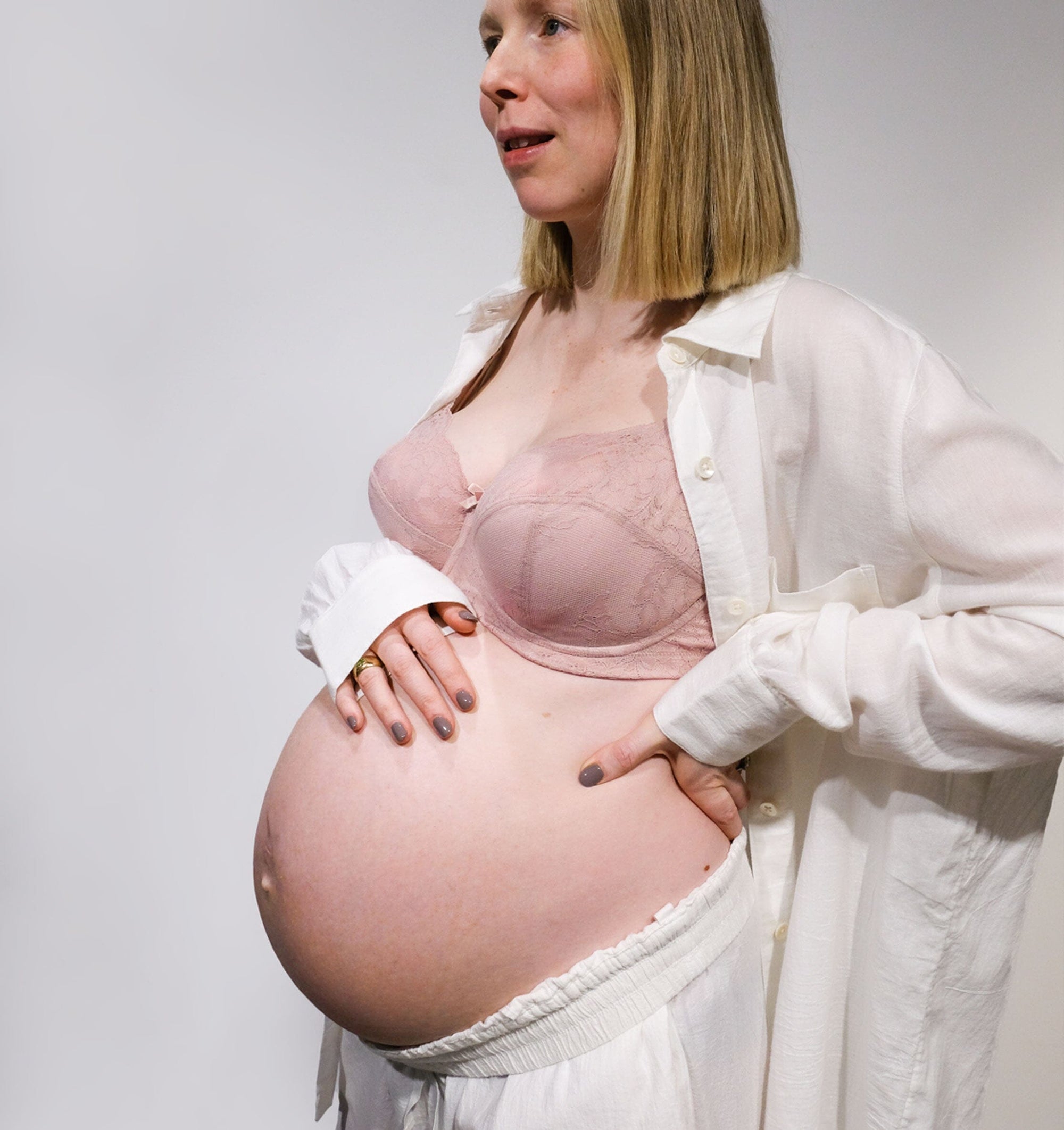 D+ lace wired nursing bra [Vintage Rose] Maternity Panache 